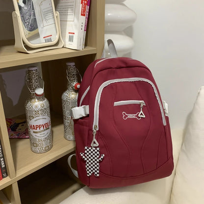 Cute Female Backpack Casual Laptop College Student Rucksack Nylon Teenage Boy Girl School Bag Multi Pocket Women Bagpack 2023