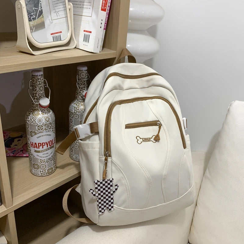 Cute Female Backpack Casual Laptop College Student Rucksack Nylon Teenage Boy Girl School Bag Multi Pocket Women Bagpack 2023
