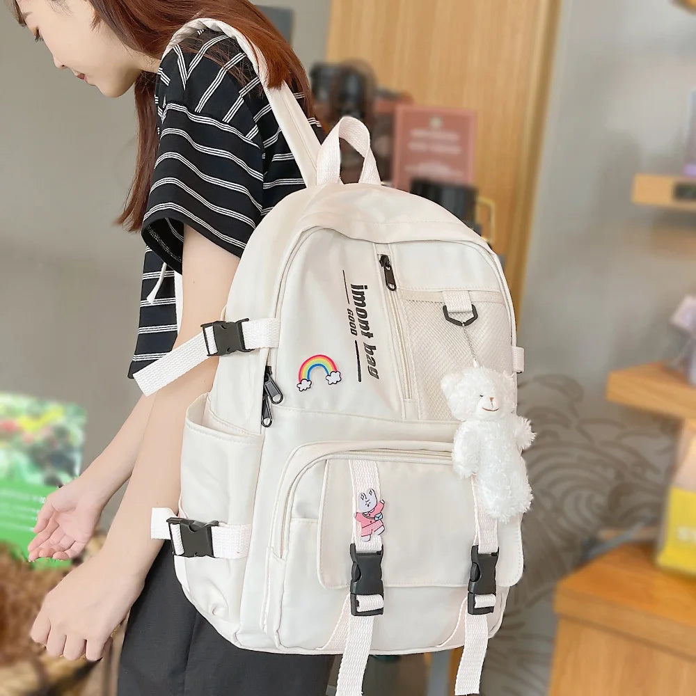 Cute Girl Waterproof Backpack - Thumbnail 3