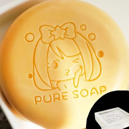Cute Girls Comb Pattern Stamp Home Cleaning Natural Seal Acrylic Transparent Imprint Soap Stamp For Handmade Making Chapter Tool