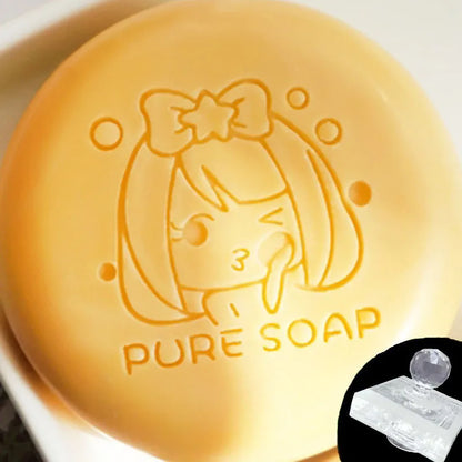 Cute Girls Comb Pattern Stamp Home Cleaning Natural Seal Acrylic Transparent Imprint Soap Stamp For Handmade Making Chapter Tool
