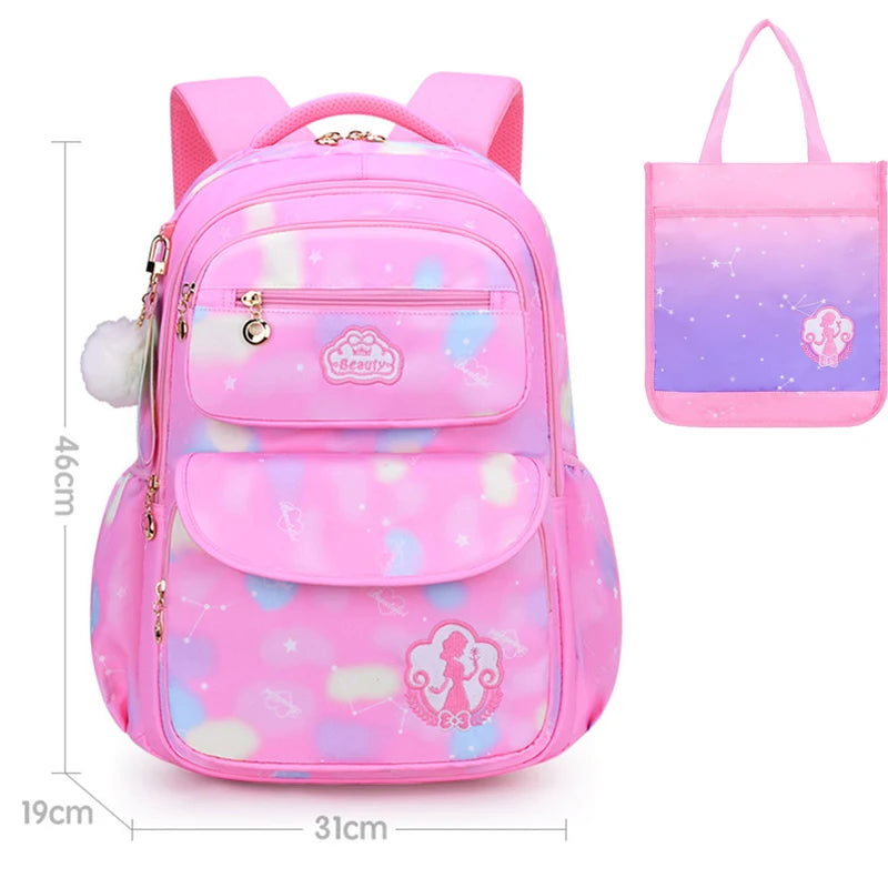 Cute Girls School Bags Children Primary School Backpack kids Book Bag Princess Schoolbag Waterproof Student Backpack