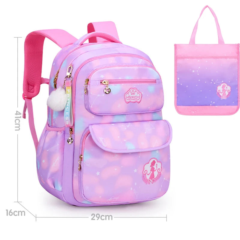 Cute Girls School Bags Children Primary School Backpack kids Book Bag Princess Schoolbag Waterproof Student Backpack