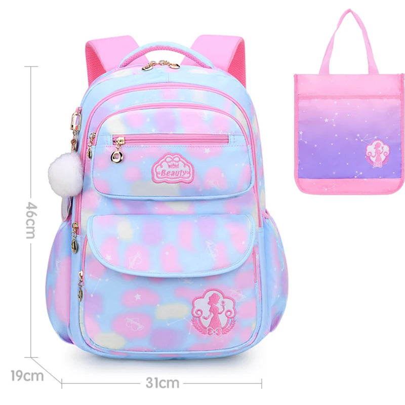 Cute Girls School Bags Children Primary School Backpack kids Book Bag Princess Schoolbag Waterproof Student Backpack