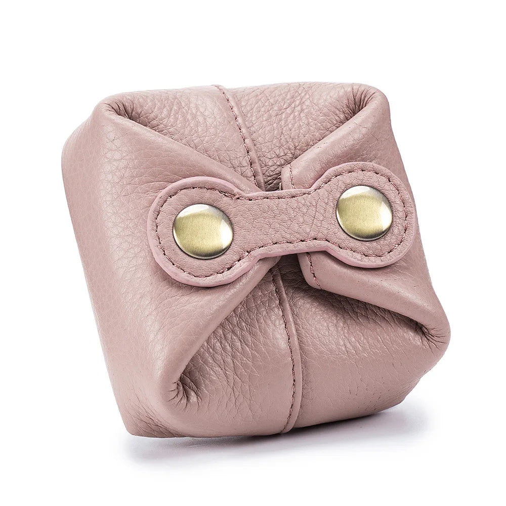 Cute Japanese Style Coins Wallet Soft Cowhide Women Coin Purse Mini Earphone Key Pouch Female Hasp Cards Lipstick Storage Bags