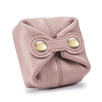 Cute Japanese Style Coins Wallet Soft Cowhide Women Coin Purse Mini Earphone Key Pouch Female Hasp Cards Lipstick Storage Bags