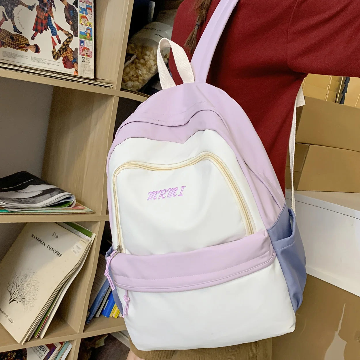 Cute Ladies Travel Laptop Women Book Bag Waterproof Kawaii College Backpack Student Trendy Female Nylon School Bags Girl Fashion