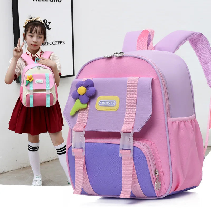 Cute Lightweight Water Resistant Elementary Kindergarten Bookbags  for Boys and Girls Double Shoulder School Bag Kids Backpacks