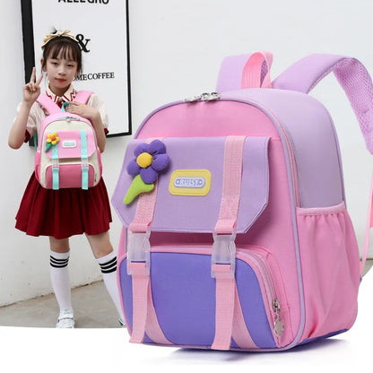 Cute Lightweight Water Resistant Elementary Kindergarten Bookbags  for Boys and Girls Double Shoulder School Bag Kids Backpacks