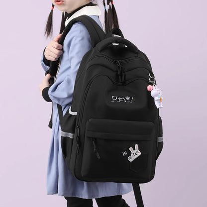Cute Multiple Pockets Women Backpack Large Capacity Nylon Travel Book Bag Unisex Preppy Schoolbag Student Laptop Backpacks