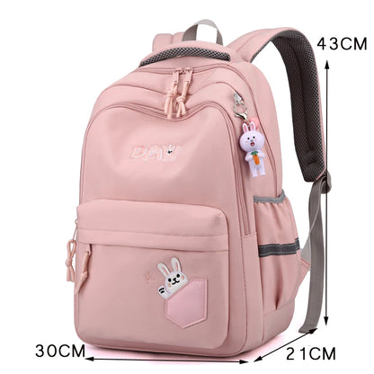 Cute Multiple Pockets Women Backpack Large Capacity Nylon Travel Book Bag Unisex Preppy Schoolbag Student Laptop Backpacks