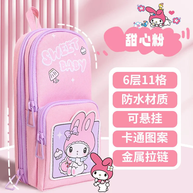 Cute Panda Pencil Case Holder Unique 3D Stand-up Pencil Pouch,Big Capacity Stationery Organizer Bag for Office School Teens