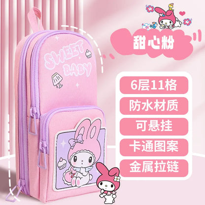 Cute Panda Pencil Case Holder Unique 3D Stand-up Pencil Pouch,Big Capacity Stationery Organizer Bag for Office School Teens