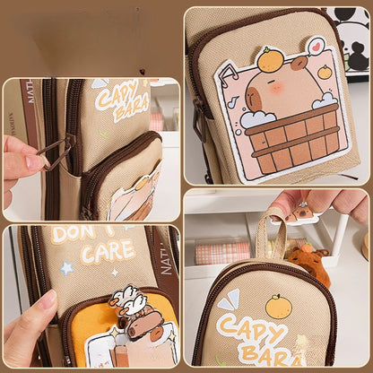 Cute Panda Pencil Case Holder Unique 3D Stand-up Pencil Pouch,Big Capacity Stationery Organizer Bag for Office School Teens