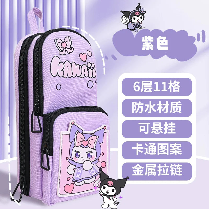Cute Panda Pencil Case Holder Unique 3D Stand-up Pencil Pouch,Big Capacity Stationery Organizer Bag for Office School Teens