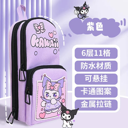Cute Panda Pencil Case Holder Unique 3D Stand-up Pencil Pouch,Big Capacity Stationery Organizer Bag for Office School Teens