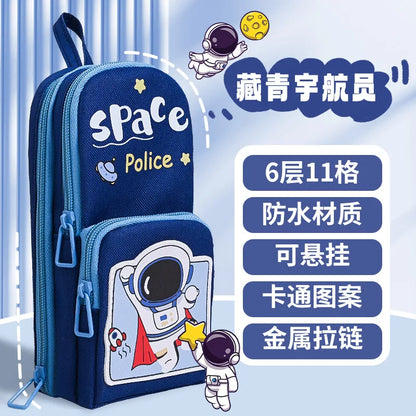 Cute Panda Pencil Case Holder Unique 3D Stand-up Pencil Pouch,Big Capacity Stationery Organizer Bag for Office School Teens