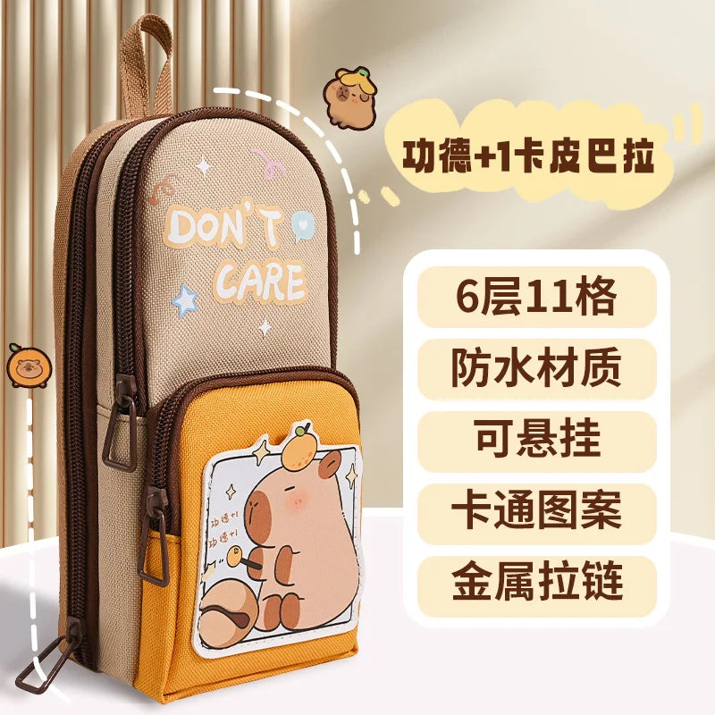 Cute Panda Pencil Case Holder Unique 3D Stand-up Pencil Pouch,Big Capacity Stationery Organizer Bag for Office School Teens
