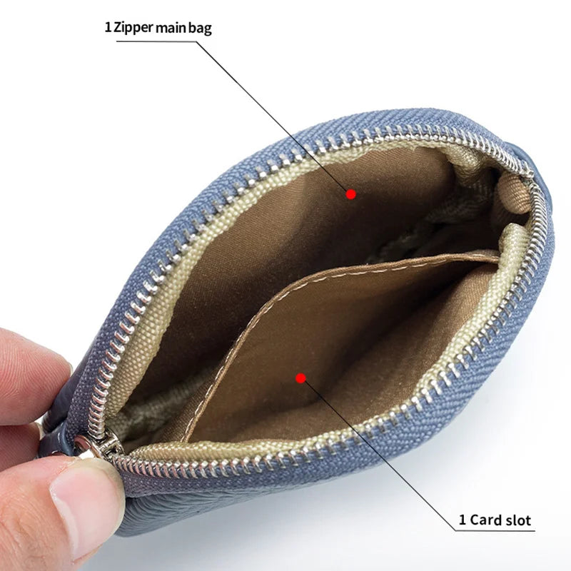 Cute Penguin Coin Purse for Girls Women Genuine Leather Mini Coins Bag Creative Small Storage Bags Kawaii Zipper Purse Wallets