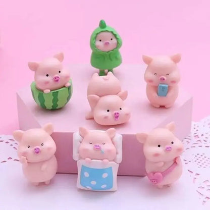 Cute Pig Ornament Kawaii Room Decor Desktop Ornament Accessories Year of The Zodiac Office Decoration Car Decorative Figurines