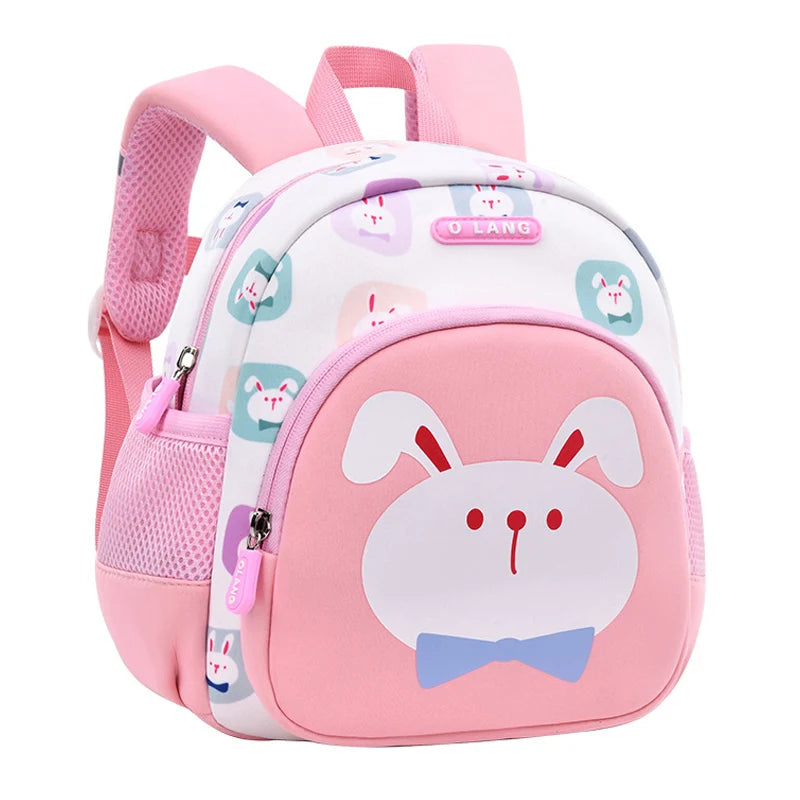 Cute Pink Rabbit School Bags for Girls Nursery School Backpack Kindergarten Kids Bookbag Cartoon Kawaii Bags Mochila Escolar