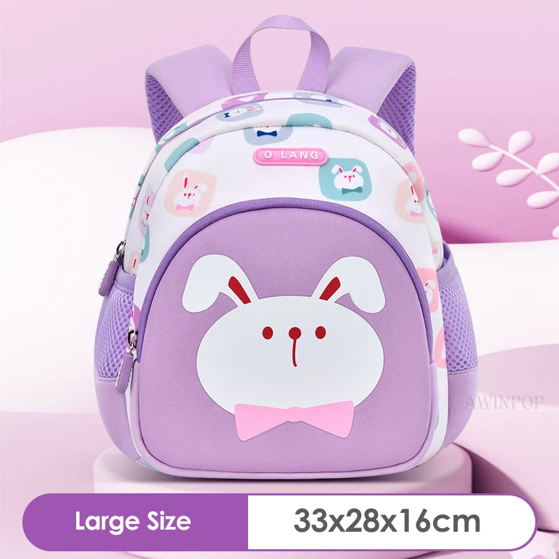 Cute Pink Rabbit School Bags for Girls Nursery School Backpack Kindergarten Kids Bookbag Cartoon Kawaii Bags Mochila Escolar