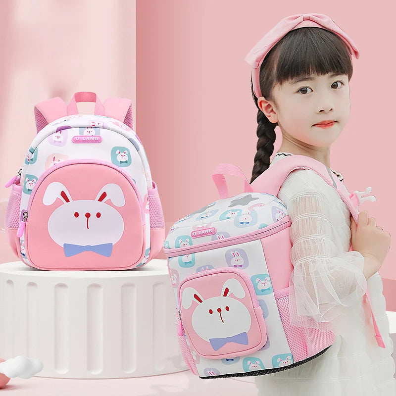 Cute Pink Rabbit School Bags for Girls Nursery School Backpack Kindergarten Kids Bookbag Cartoon Kawaii Bags Mochila Escolar