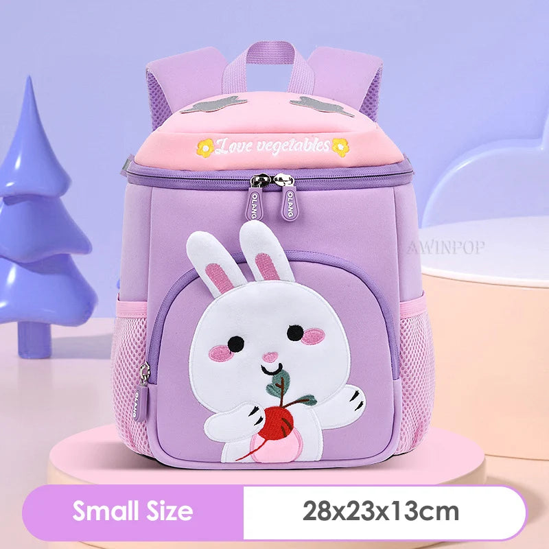 Cute Pink Rabbit School Bags for Girls Nursery School Backpack Kindergarten Kids Bookbag Cartoon Kawaii Bags Mochila Escolar