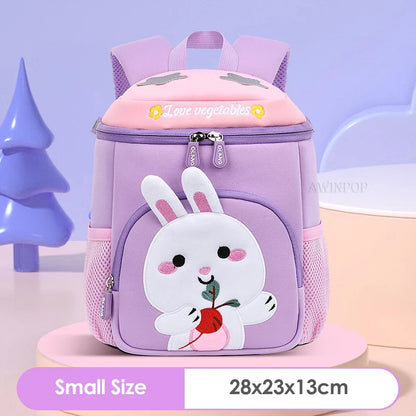 Cute Pink Rabbit School Bags for Girls Nursery School Backpack Kindergarten Kids Bookbag Cartoon Kawaii Bags Mochila Escolar