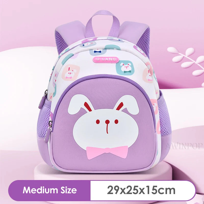 Cute Pink Rabbit School Bags for Girls Nursery School Backpack Kindergarten Kids Bookbag Cartoon Kawaii Bags Mochila Escolar