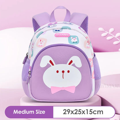Cute Pink Rabbit School Bags for Girls Nursery School Backpack Kindergarten Kids Bookbag Cartoon Kawaii Bags Mochila Escolar