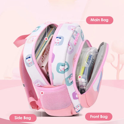 Cute Pink Rabbit School Bags for Girls Nursery School Backpack Kindergarten Kids Bookbag Cartoon Kawaii Bags Mochila Escolar
