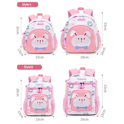 Cute Pink Rabbit School Bags for Girls Nursery School Backpack Kindergarten Kids Bookbag Cartoon Kawaii Bags Mochila Escolar
