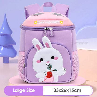 Cute Pink Rabbit School Bags for Girls Nursery School Backpack Kindergarten Kids Bookbag Cartoon Kawaii Bags Mochila Escolar