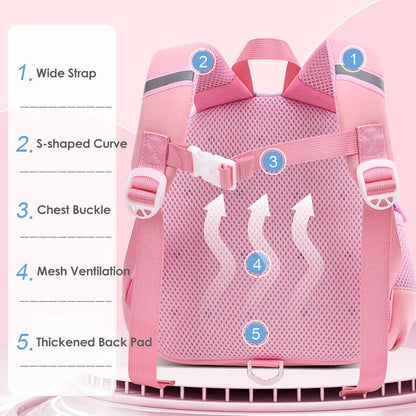 Cute Pink Rabbit School Bags for Girls Nursery School Backpack Kindergarten Kids Bookbag Cartoon Kawaii Bags Mochila Escolar