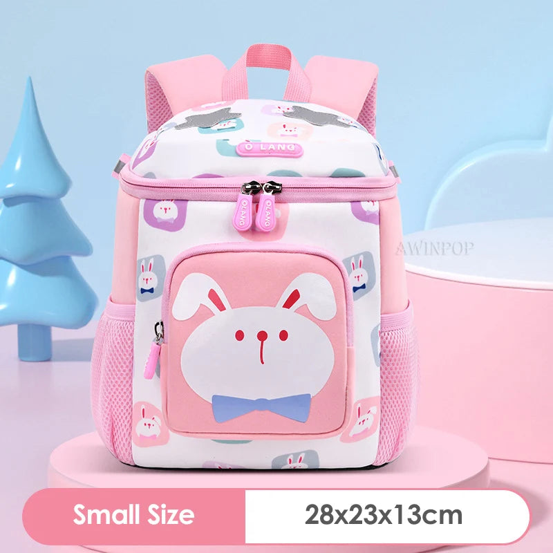 Cute Pink Rabbit School Bags for Girls Nursery School Backpack Kindergarten Kids Bookbag Cartoon Kawaii Bags Mochila Escolar