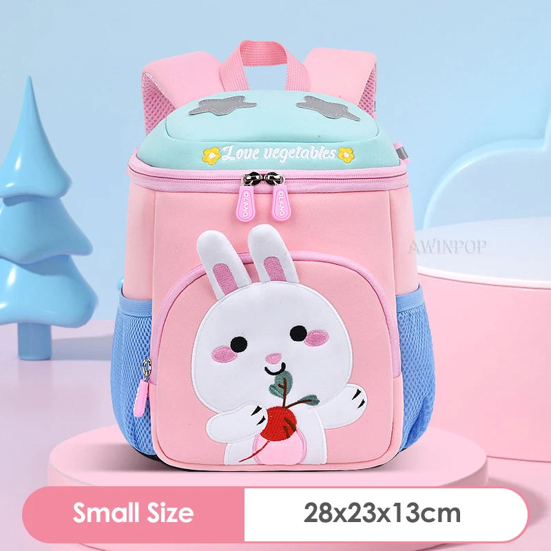 Cute Pink Rabbit School Bags for Girls Nursery School Backpack Kindergarten Kids Bookbag Cartoon Kawaii Bags Mochila Escolar