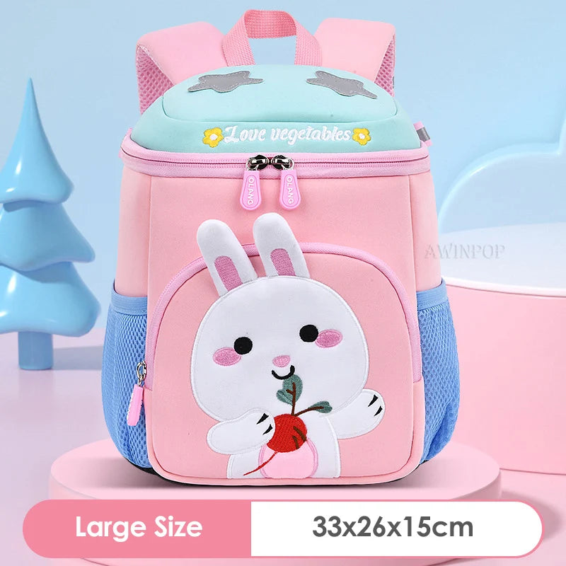 Cute Pink Rabbit School Bags for Girls Nursery School Backpack Kindergarten Kids Bookbag Cartoon Kawaii Bags Mochila Escolar