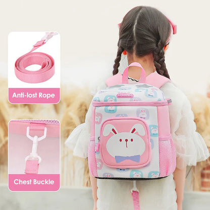 Cute Pink Rabbit School Bags for Girls Nursery School Backpack Kindergarten Kids Bookbag Cartoon Kawaii Bags Mochila Escolar
