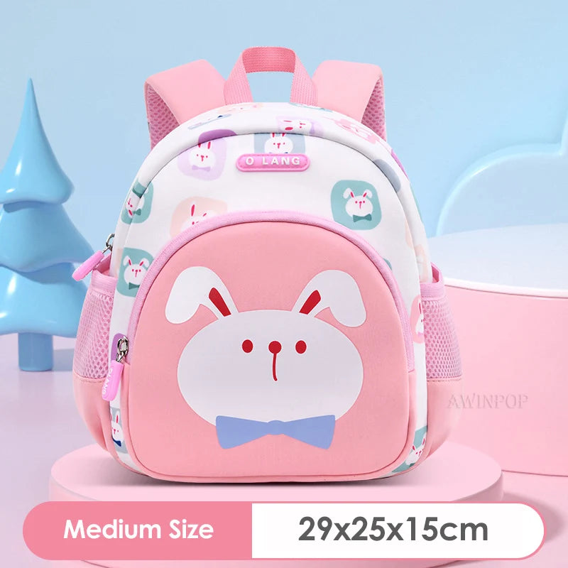 Cute Pink Rabbit School Bags for Girls Nursery School Backpack Kindergarten Kids Bookbag Cartoon Kawaii Bags Mochila Escolar