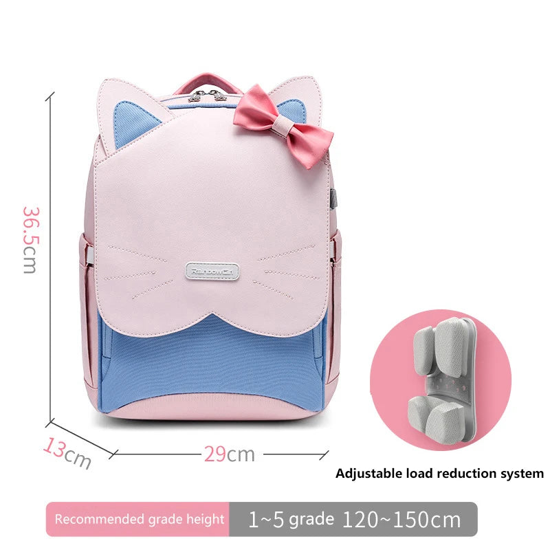 Cute School Backpacks For Girls 1-5 Grade School Bags Kids School Bag Reduce burden High quality Children Students Backpack