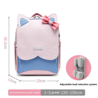 Cute School Backpacks For Girls 1-5 Grade School Bags Kids School Bag Reduce burden High quality Children Students Backpack