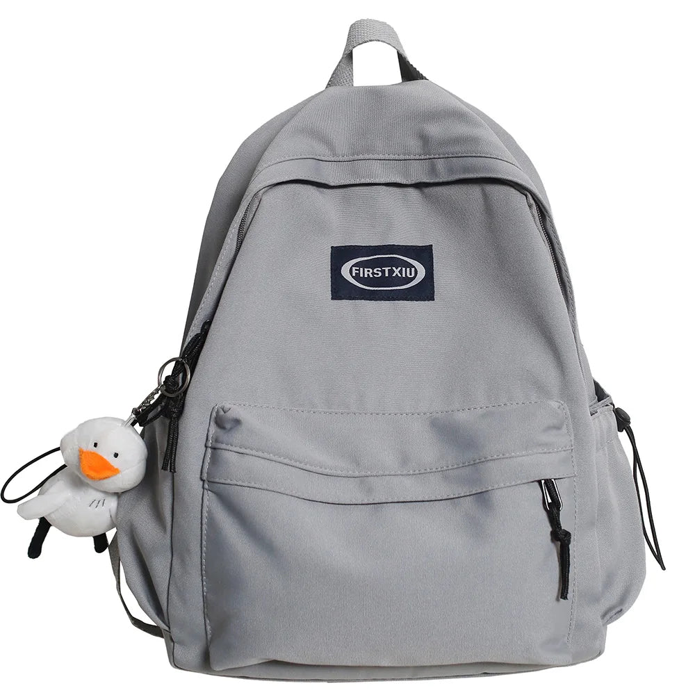 Cute Small Lady Blue Backpack Waterproof Nylon Female Kawaii Bag Teenage Girl School Bag College Student Women Backpacks Fashion