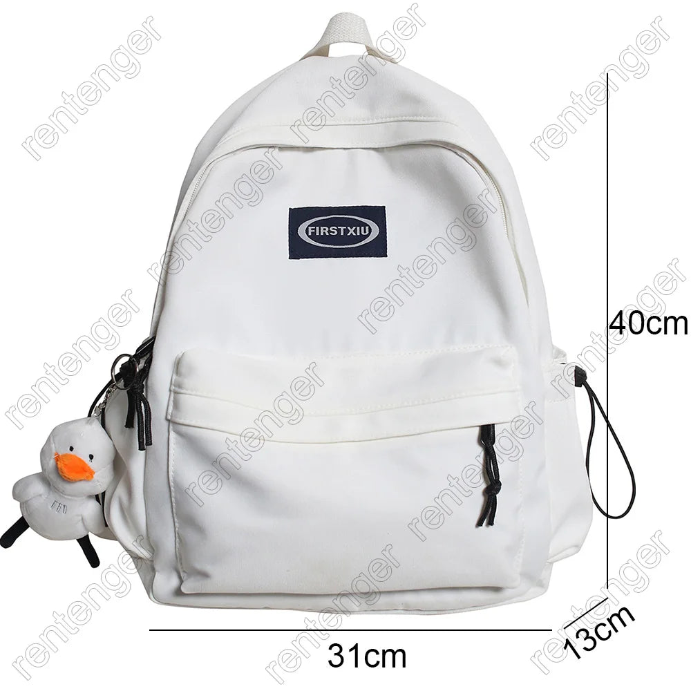 Cute Small Lady Blue Backpack Waterproof Nylon Female Kawaii Bag Teenage Girl School Bag College Student Women Backpacks Fashion