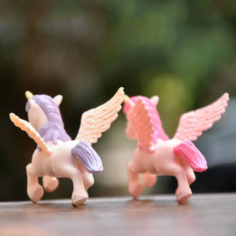 Cute Unicorn Car Ornaments Micro Landscape Bonsai Decoration Desktop Creative Trinket Home Decoration Accessories Figurines