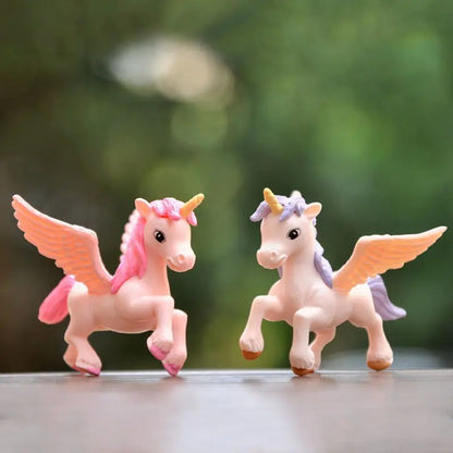 Cute Unicorn Car Ornaments Micro Landscape Bonsai Decoration Desktop Creative Trinket Home Decoration Accessories Figurines