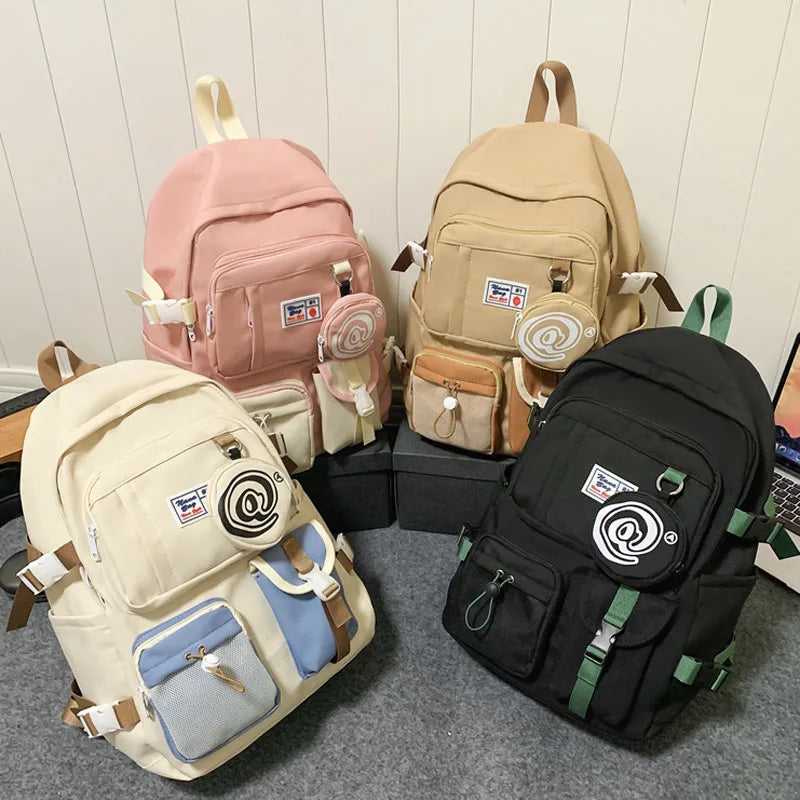 Cute Woman Backpack Waterproof Nylon Student Schoolbag For Teenage Girls Boys School Rucksack 2023 High Quality