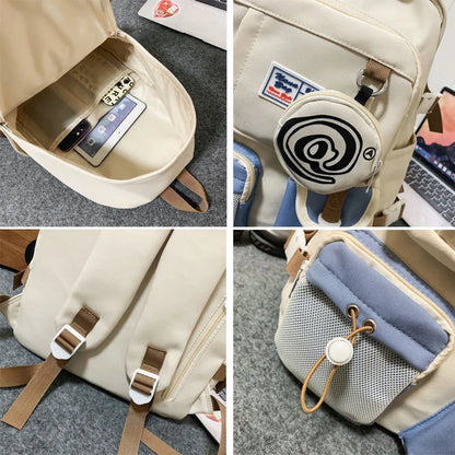 Cute Woman Backpack Waterproof Nylon Student Schoolbag For Teenage Girls Boys School Rucksack 2023 High Quality