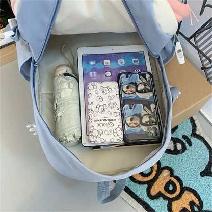 Cute Women Backpacks Waterproof Multi-Pocket Nylon School Backpack for Student Female Girls Kawaii Laptop Book Pack Mochilas