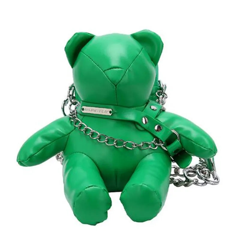 Cute Women Bear Shape Crossbody Bags 2023 Fashion Pu Leather Small Chains Shoulder Purses Party Handbags For Women